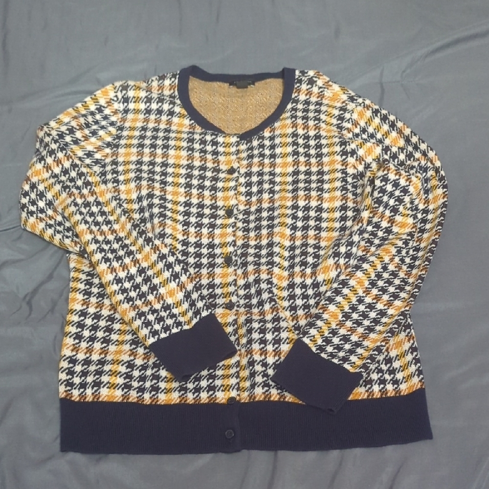 Houndstooth Cardigan Sweater